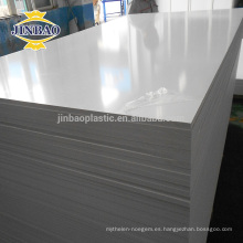 JINBAO hight quality factory supply lámina de espuma de pvc blanco lámina de plástico del panel de pared de pvc